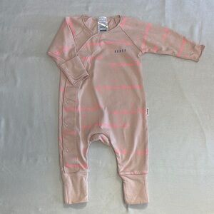 Bonds Pink Footie One Piece with kimono style Closure